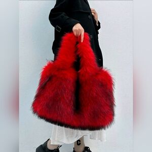 Fluffy Oversized Shoulder Bag